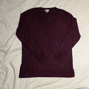 Lucky Brand Men's V-Neck Sweater in Deep Wine